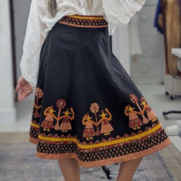 Handmade Peasant Midi Skirt - Picture 1 of 6